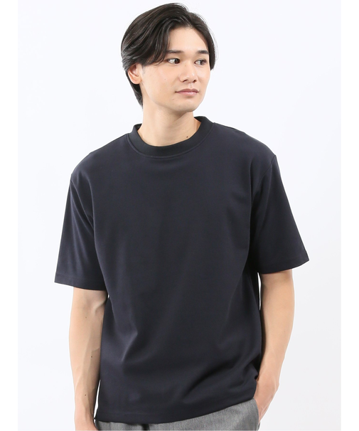 ダブルフェイス ポンチ クルーネック半袖Tシャツ