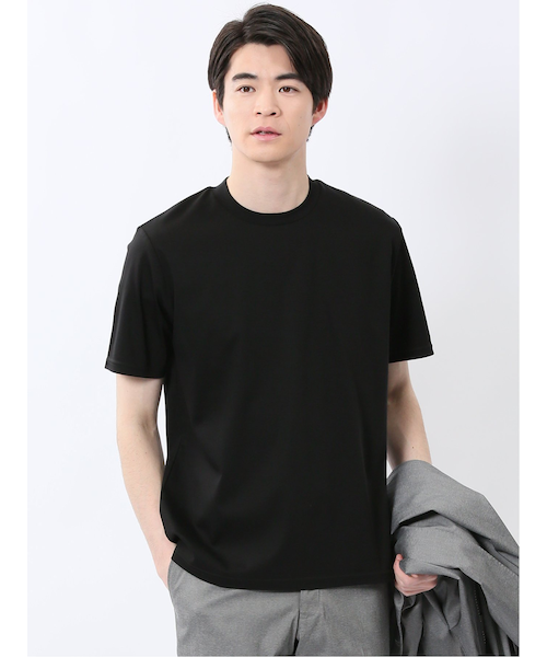 ＊さま専用　steavenalan 半袖Tシャツ DRESS T-SHIRT】綿ストレッチ スロープネック半袖Tシャツ