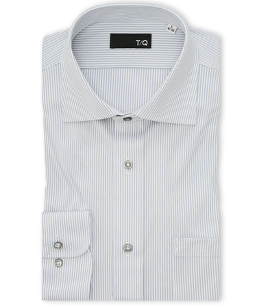 ノンアイロンストレッチ NEWスタンダードフィット ワイドカラー長袖ニットシャツ