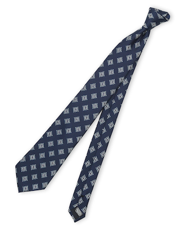 シルク混 小紋柄 レギュラータイ 8.0cm幅