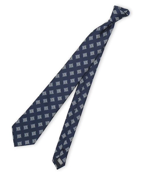 シルク混 小紋柄 レギュラータイ 8.0cm幅