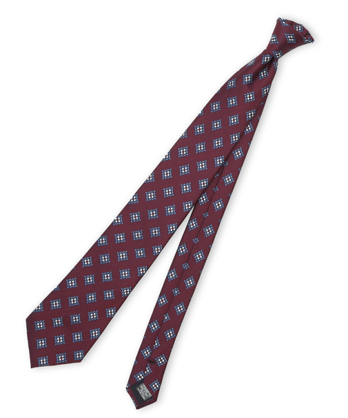 シルク混 小紋柄 レギュラータイ 8.0cm幅