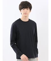 【DRESS T-SHIRT】シルケットスムス スロープネック 長袖Tシャツ