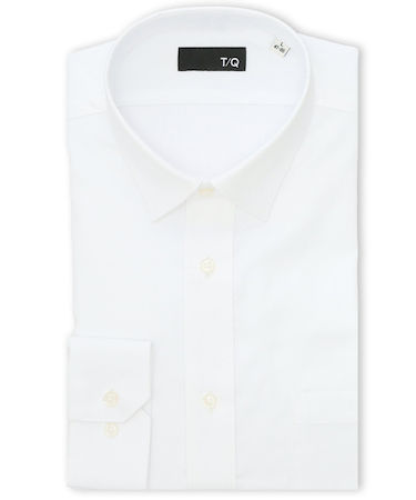 ノンアイロン NEWスタンダードフィット ショートワイドカラー長袖シャツ