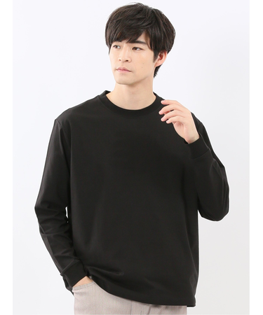 ソロナ天竺 クルーネック 長袖Tシャツ