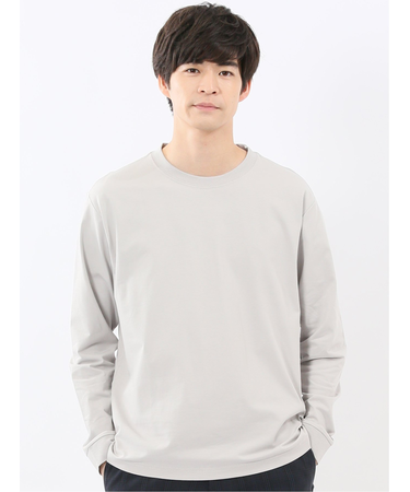 ソロナ天竺 クルーネック 長袖Tシャツ