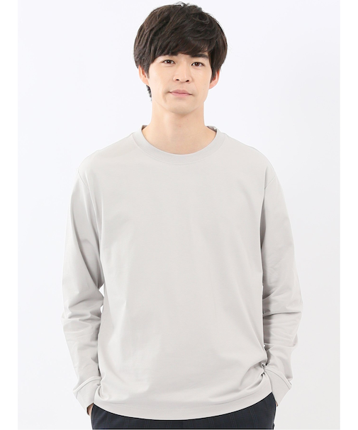 ソロナ天竺 クルーネック 長袖Tシャツ