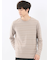 リンクスボーダージャガード クルーネック長袖Tシャツ