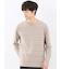 リンクスボーダージャガード クルーネック長袖Tシャツ