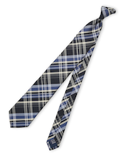 TAKA-Q×FAIRFAX シルクチェック柄 レギュラータイ 8.0cm幅