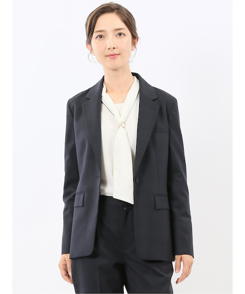 ストレッチウォッシャブル ウール混 リラクシング 1ボタン