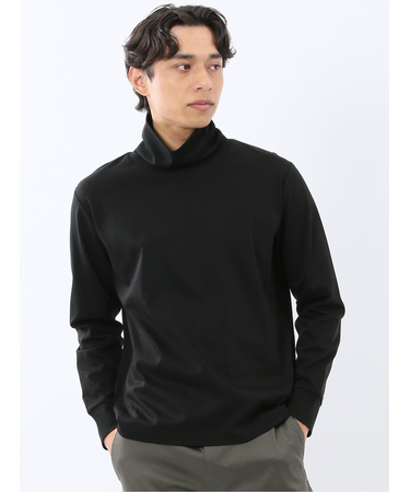 【DRESS T-SHIRT】シルケットスムス タートルネック 長袖Tシャツ
