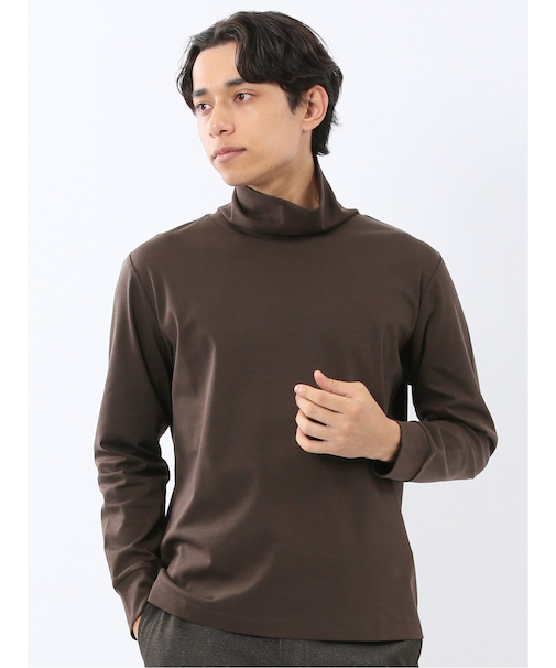 【DRESS T-SHIRT】シルケットスムス タートルネック 長袖Tシャツ