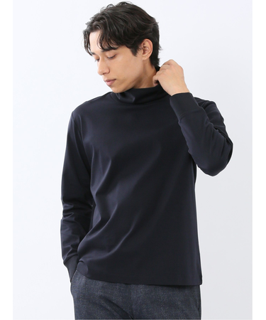 【DRESS T-SHIRT】シルケットスムス タートルネック 長袖Tシャツ