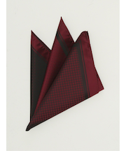 シルク混 四面 ジャガードチーフ