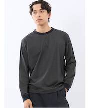 マルチボーダー クルーネック長袖Tシャツ