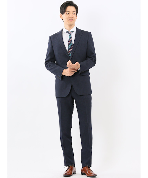 ウール調 ストレッチウォッシャブル スリムフィット 2ボタン2