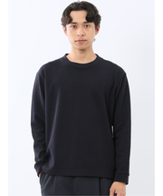 ウェーブジャガード クルーネック長袖Tシャツ