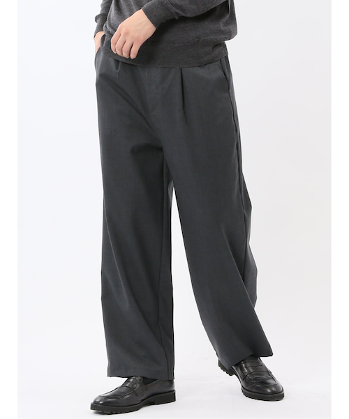 NEO BASICS ウール混 ワイドトラウザーパンツ(セットアップ可能