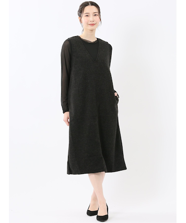 ストレッチウォッシャブル ウーリッシュ ジャンスカ(セットアップ可能)