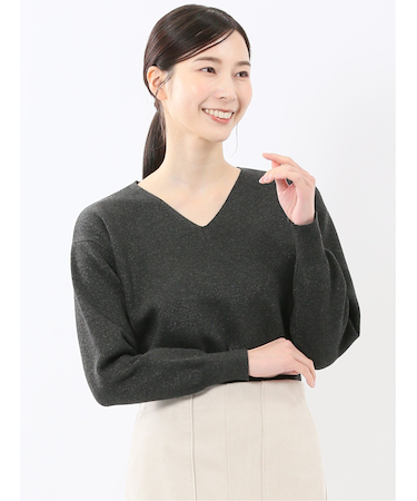ハンドウォッシャブル ミラノ Vネック ニットプルオーバー