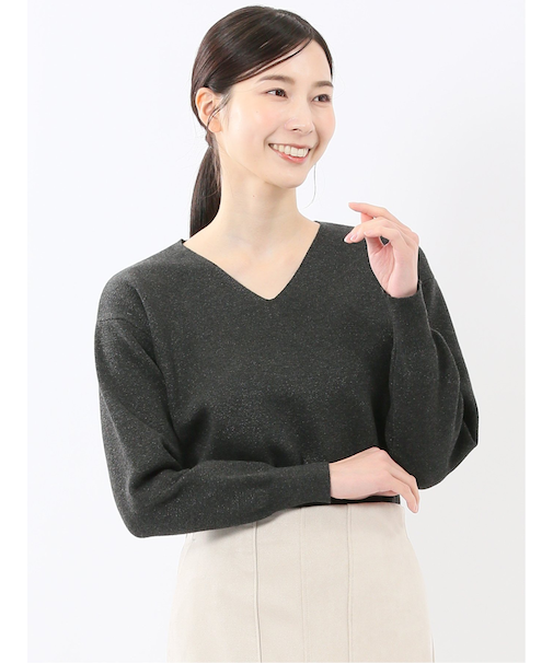 ハンドウォッシャブル ミラノ Vネック ニットプルオーバー
