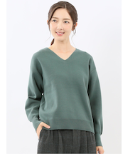 ハンドウォッシャブル ミラノ Vネック ニットプルオーバー