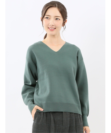 ハンドウォッシャブル ミラノ Vネック ニットプルオーバー