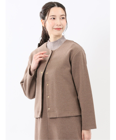 ストレッチウォッシャブル ウーリッシュ クルーカーディガン(セットアップ可能)