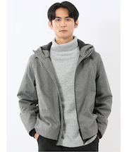 ALL WEATHER TEX ウール調 フーデット中綿ブルゾン