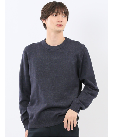 ウォッシャブル ストレッチ 天竺 クルーニット