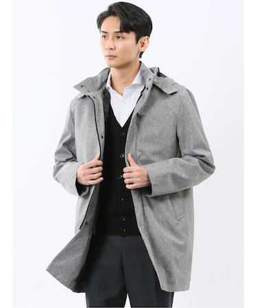 防風 フード脱着 ライナーベスト付き 3WAYコート