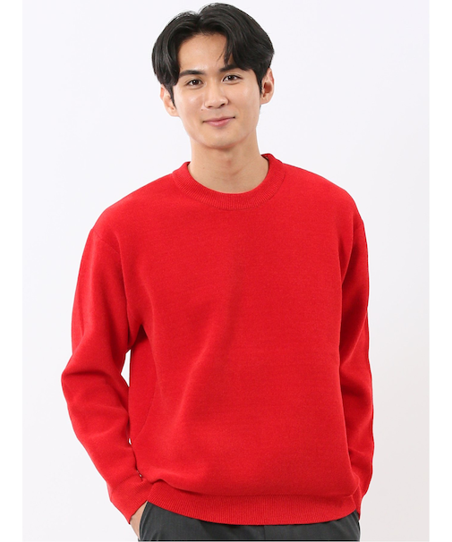 ウォッシャブル ストレッチ ベロア クルーニット