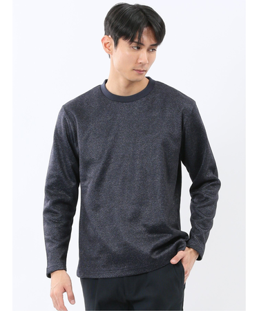 裏起毛ツイル クルーネック長袖Tシャツ