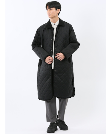 NEO BASICS 防風 ウール混 キルティングコート