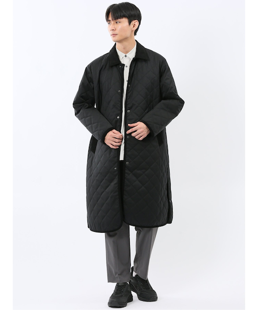 NEO BASICS 防風 ウール混 キルティングコート