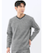 裏起毛カルゼ Vネック長袖Tシャツ