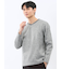 裏起毛カルゼ Vネック長袖Tシャツ