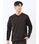裏起毛カルゼ Vネック長袖Tシャツ