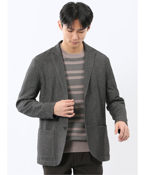 カシミヤフランネルセットアップ 後ろファスナーニット / セットアップ対応（12-76KK06-205