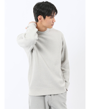 ウォッシャブル ストレッチ 鹿の子 モックネックニット