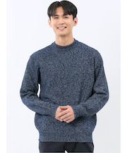 ウォッシャブル ストレッチ 鹿の子 モックネックニット