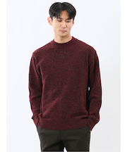 ウォッシャブル ストレッチ 鹿の子 モックネックニット