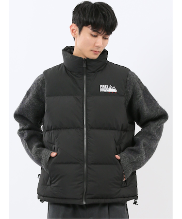FIRSTDOWN USA 撥水防風 リバーシブル ダウンベスト