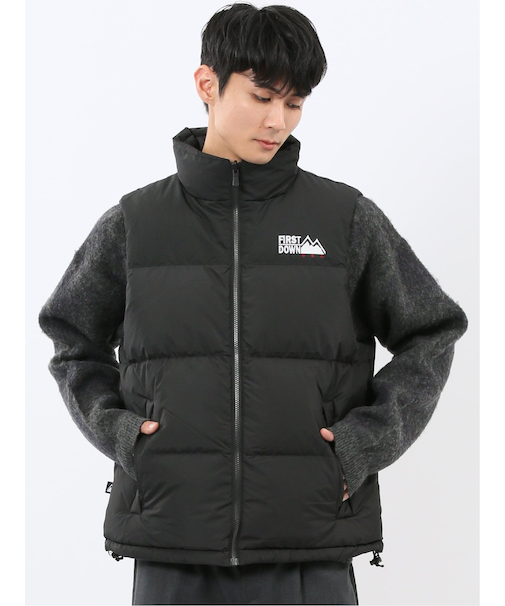 FIRSTDOWN USA 撥水防風 リバーシブル ダウンベスト