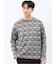 裏起毛チェック クルーネック長袖Tシャツ