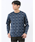 裏起毛チェック クルーネック長袖Tシャツ