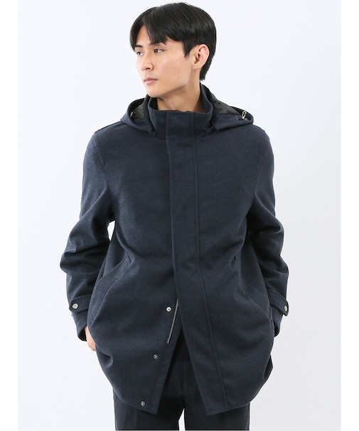 ストレッチメルトン フード脱着 コート