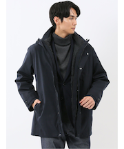 3WAY フード脱着 ライナー付きコート へリンボン