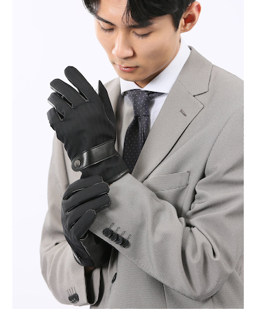 タッチパネル対応 生地コンビグローブ